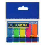 Закладка індекс неонова пластикова 45х12мм 5 кольорів по 25 аркушів Buromax BM.2302-98, фото 2