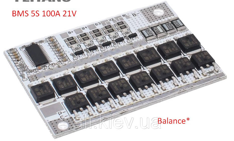 Контролер BMS 3S 4S 5S 100A для шурупокрута, балансир 18650 26650 БМС