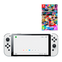 Набор Консоль Nintendo Switch OLED Model HEG-001 64GB White + Игра Mario Kart 8 Deluxe