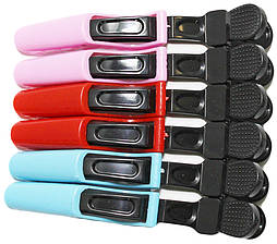 Затискач для волосся кольоровий Crocodile 6 шт