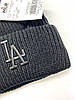 Шапка LA MLB Лос ≥ Чорна з Чорним Лого ТОП ЯКІСТЬ, фото 6
