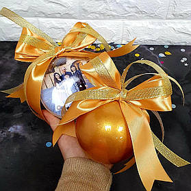Новорічні кульки з Вашим фото односторонні (1 фото)