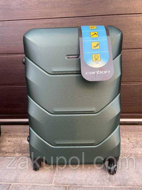 Валіза CARBON 147 АБС-пластик, середній зелений М