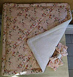 Білий зимовий конверт ковдру 90*90см з квіточками на виписку з пологового будинку для дівчинки, фото 4