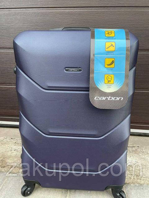 Валіза CARBON 147 АБС-пластик, середній синій М