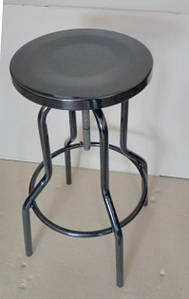 Високий гвинтовий табурет, барний стілець Вінтаж