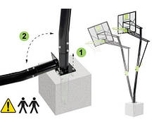 Баскетбольна стойка EXIT Galaxy + кільце з амортизацією, фото 5