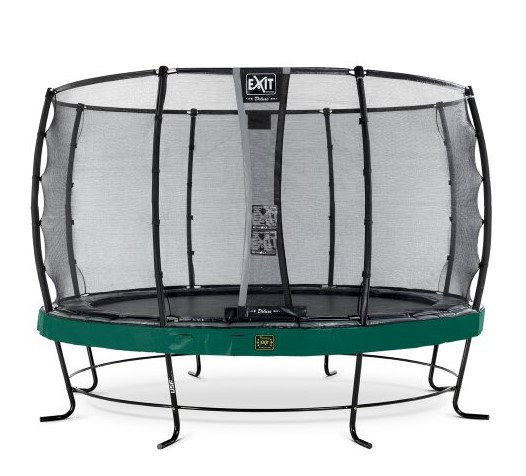 Батут EXIT Elegant Premium 366 cm green із сіткою безпеки Deluxe для дітей і дорослих