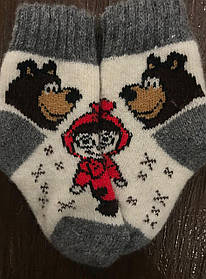 Шкарпетки дитячі з ангорової шерсті.