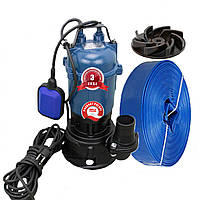 Фекальний насос Grand (Aqua Pump) WQD 1.1 кВт и шланг 12 метрів (комплект) гарантія 3 роки