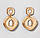 Сережки елегантні жіночі/ сережки золоті/ жіноча біжутерія, фото 3