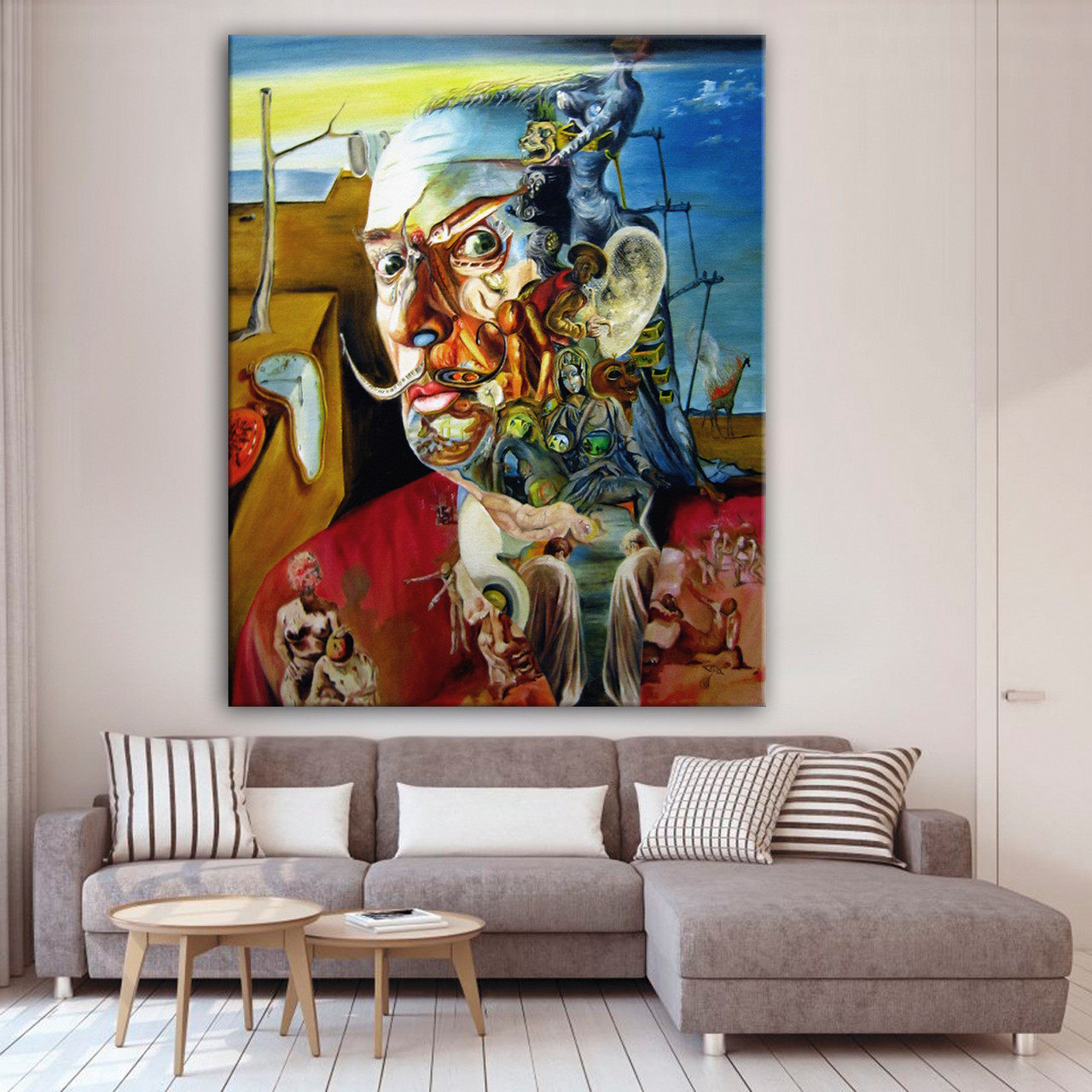 Абстрактна Картина на полотні Портрет Сальвадора Дали, фото 1