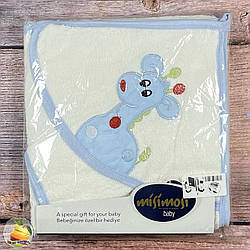 Дитячий рушник "Жираф" з рукавичкою для купання хлопчик Розмір: 75х 80 см (02717-1)