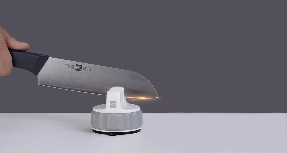 Точилка для ножей Xiaomi Huohou Mini Sharpener, три разных шлифовальных круга - фото 6 - id-p1508100340