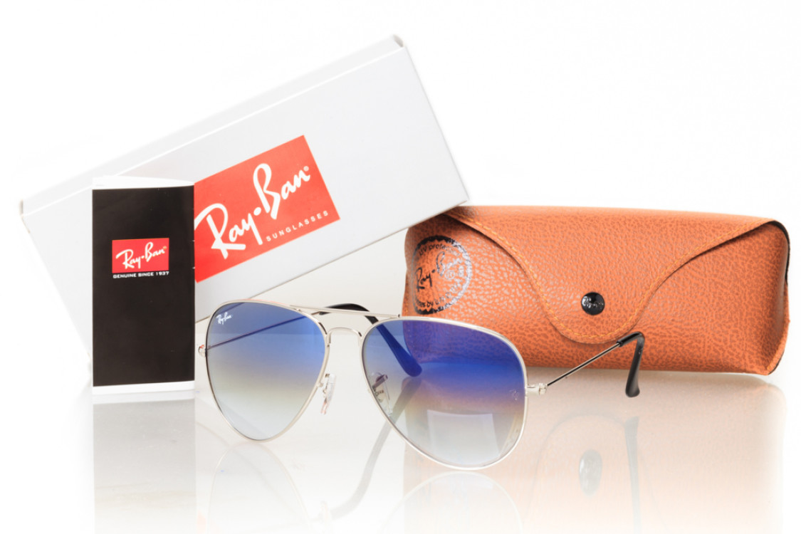 Сонцезахисні окуляри Ray Ban Aviator скло 3026blue-s SKL26-146134, фото 1