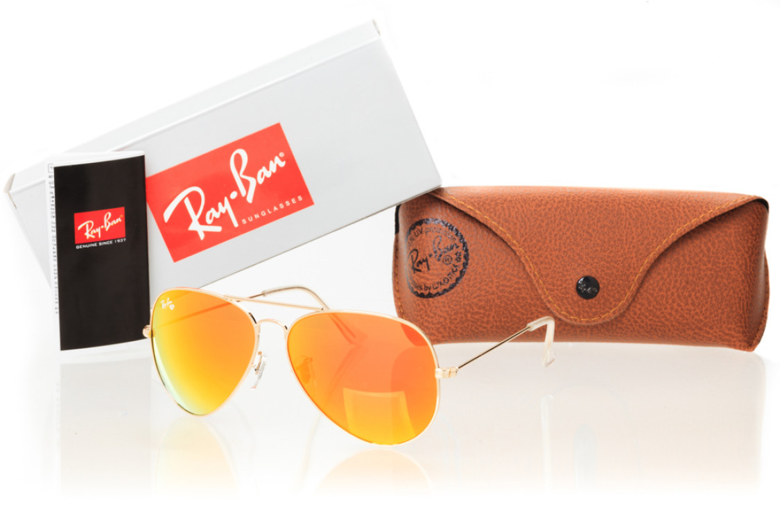 Сонцезахисні окуляри Ray Ban Aviator скло 3026D-orange SKL26-146139, фото 1