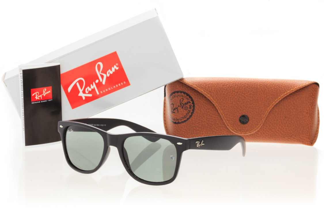 Сонцезахисні окуляри Ray Ban Вайфаеры чорні 2140-901B SKL26-146144