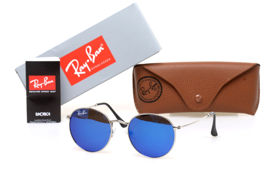 Сонцезахисні окуляри Ray Ban Round круглі 6002-blue, фото 1