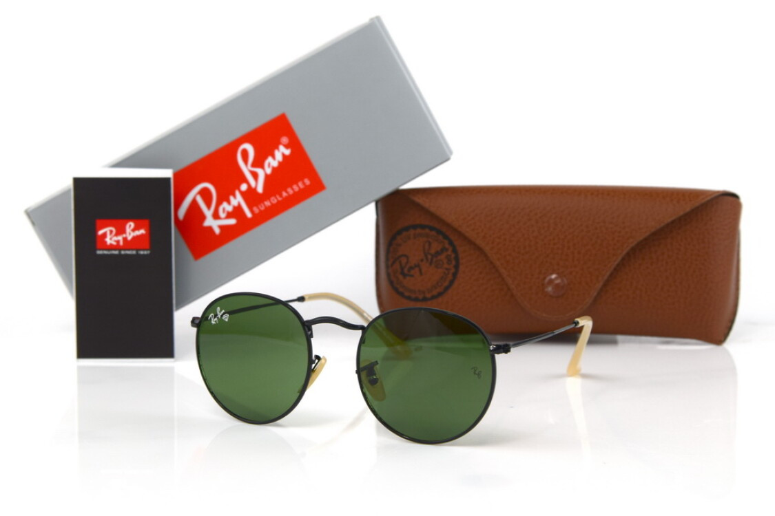 Сонцезахисні окуляри Ray Ban Round 3447-green-b скло