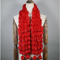 Жіночий шарф із кролика червоний