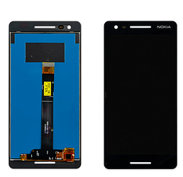 Дисплей для Nokia 2.1 (TA-1080, TA-1084, TA-1086, TA-1092, TA-1093), модуль (екран і сенсор), чорний