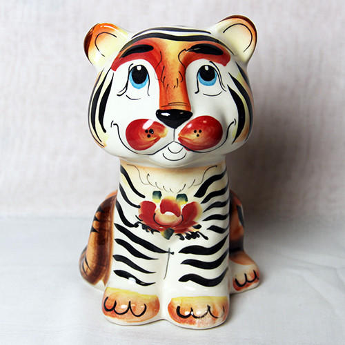 Фігурка Гжель Мишеня на Сирі, кольорове / Фігурка Гжель Мишеня на Сирі, кольорове 15x12x10 см, фото 1