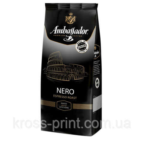 Кава в зернах Ambassador Nero, пакет 1000 г*6 (PL)