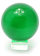 Шар хрустальный на подставке зеленый (8 см) | (28861)