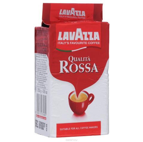 Кава мелена Qualita Rossa, 250 г, "Lavazza", пакет