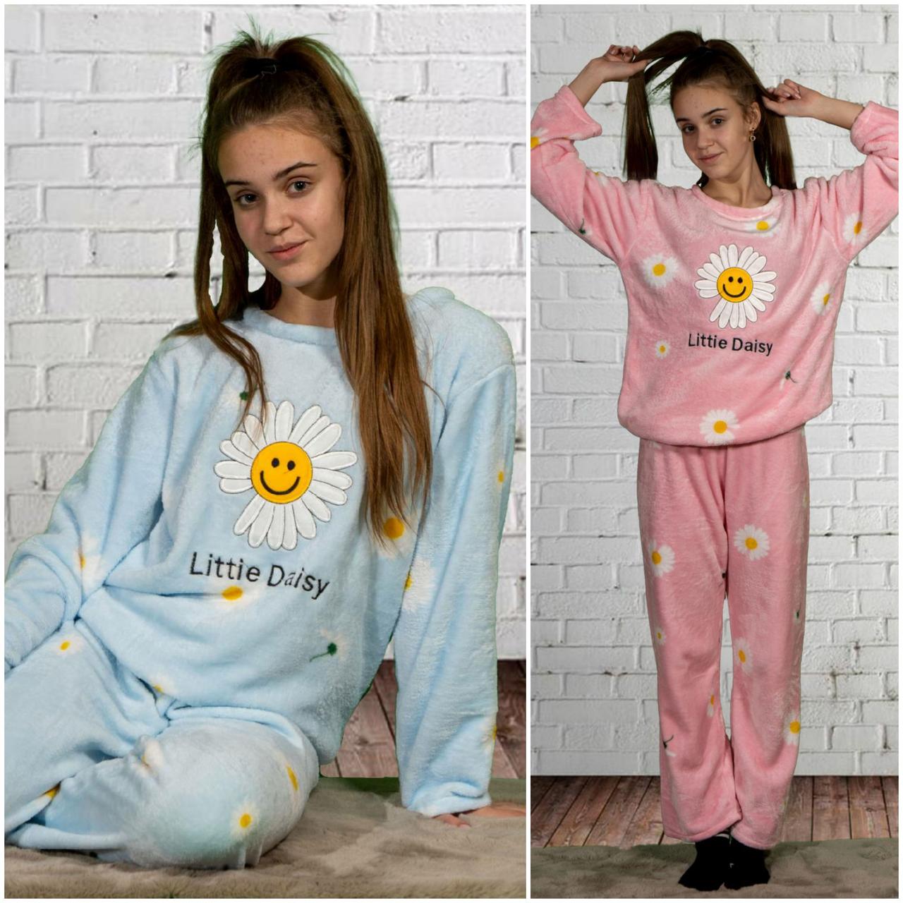 Зимова піжама молодіжна зі стригеної махри, фото 1