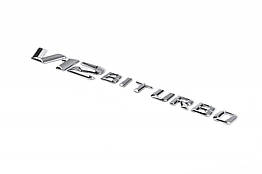 Напис V12 Biturbo для Mercedes E-class coupe C238 ABS-пластик