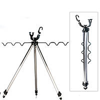 Подставка для удочек с теле треногой и держателем 1.3м