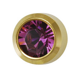 Сережки для вух Studex R202 завальцовані лютий-аметист