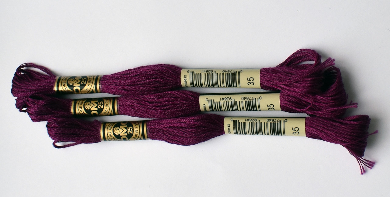 Нитки муліне DMC колір 35 фуксія оч. темн., арт.117, фото 1