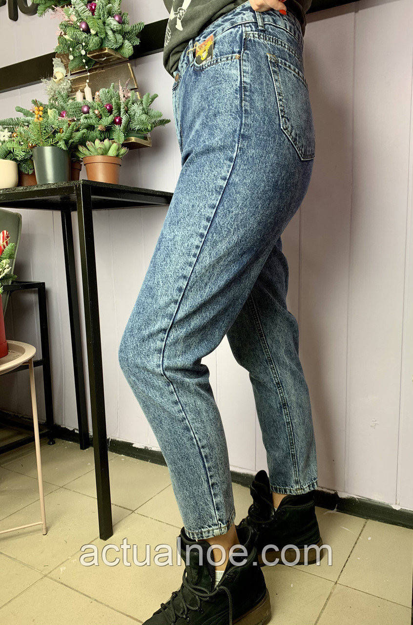 momo様　Mサイズ×2 Джинсы Женские МОМ Больших Размеров Голубые 1000 ₴ — Купить