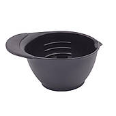 Миска для фарбування волосся, масок, фарб пластикова з прогумованою ручкою, дном MР7 чорна