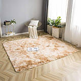 Пушистий килим Травка Люкс 200*240 білий з орнаментом, фото 5