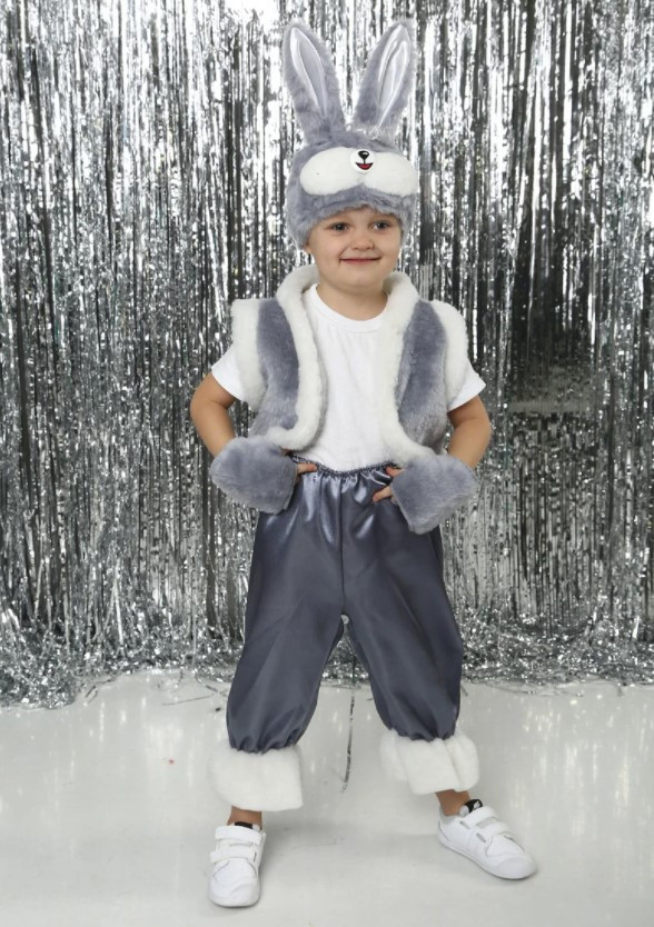 Новорічний костюм Зайчика Сірого для хлопчиків 3,4,5,6 років Дитячий костюм Зайчик Сіренький 353 - фото 1 - id-p443969863