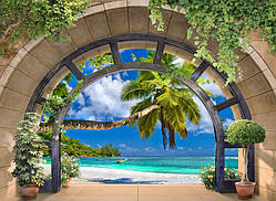 Фотообої Chameleon Краєвид на пальму 100х100 см