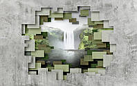 Фотообої Chameleon Стіна з краєвидом на водоспад 100х100 см