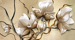 Фотообої Chameleon Магнолія на коричневому 100х100 см