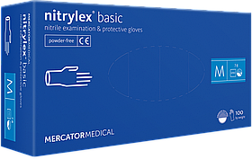 Рукавички нітрилові Nitrylex Basic без пудри 100шт M