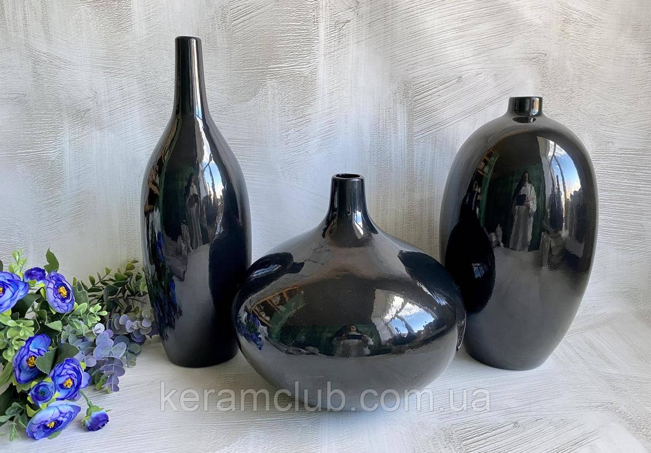 Набір інтер'єрних ваз Керамклуб No33 h25 h35 h40, фото 1