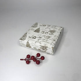 Коробка для сувенірів, 150*150*35 мм, без вікна, "Merry Christmas"