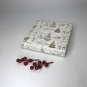 Коробка для подарунків, 200*200*35 мм, без вікна, "Merry Christmas"