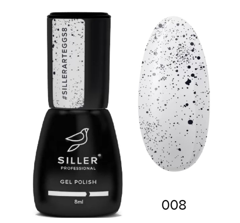 Гель лак Siller Professional з крихтою art eggs #8 8мл