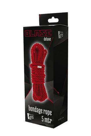 Мотузка для бондажа BLAZE DELUXE BONDAGE ROPE 5M RED, фото 2