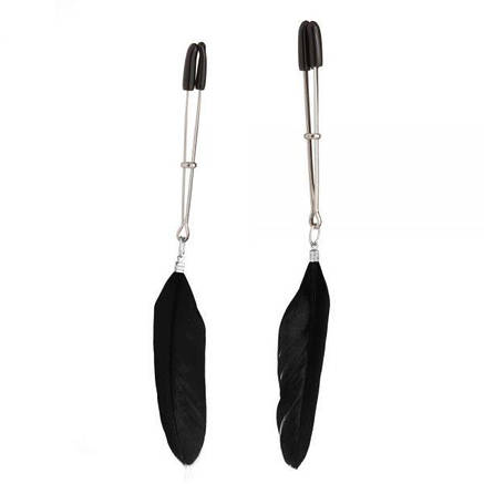 Затискачі на соски Пір'ячко Lucky Bay Nipple Play, Black, фото 2