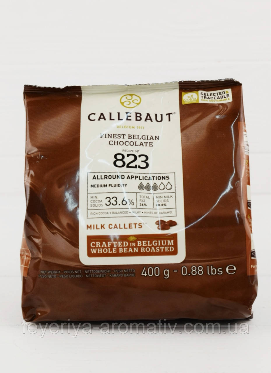 Шоколад Callebaut молочный каллеты 33,6% 400г - фото 1 - id-p1504389843