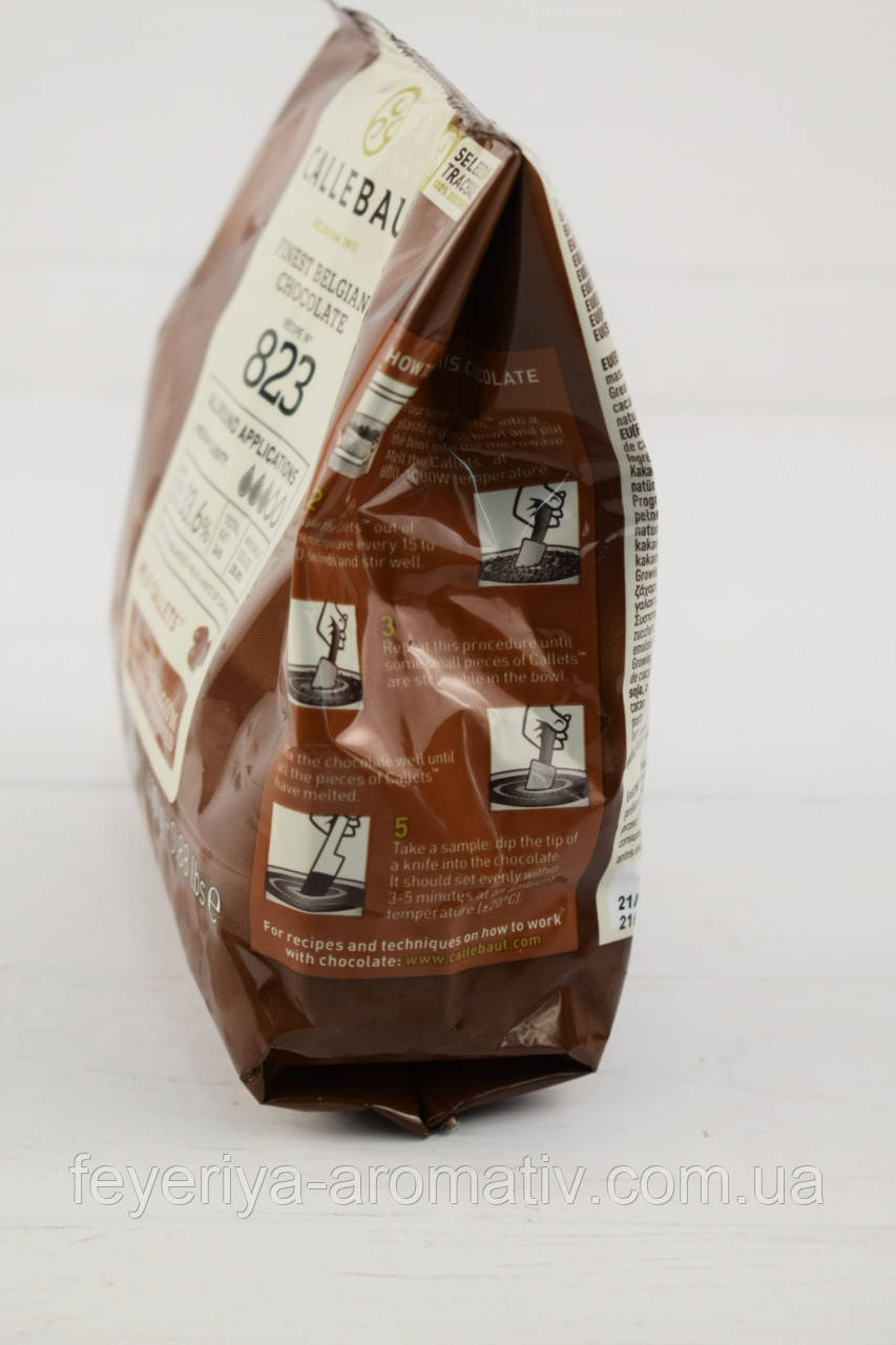 Шоколад Callebaut молочный каллеты 33,6% 400г - фото 6 - id-p1504389843